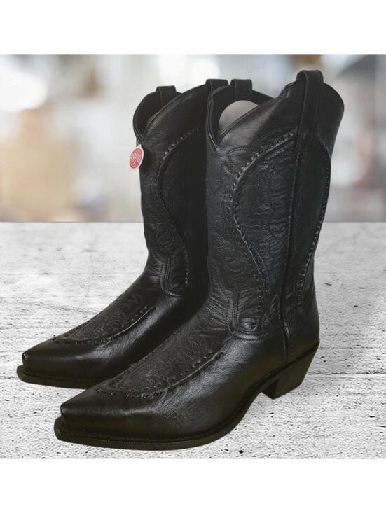 Laredo Laramie Snip Toe Boots Size 10D 68430 Black Goat Bucklace Snip NWB main image 7